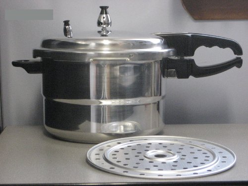 New Heavy Guage Aluminum 5q Pressure Cooker Steamer Pot