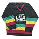 Bob Marley - Rasta Hockey Jersey Black - X-Large