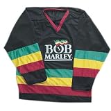 Bob Marley - Rasta Hockey Jersey Black - X-Large