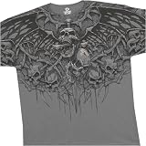 Crypt Caller Skulls T-Shirt by Liquid Blue 100% Cotton Teens & Adults Shirt