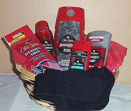 Old Spice Mens Gift Basket Swagger Body Wash Spray Deoderant Soap Razors