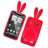Red Rabbit Silicone Skin Gel Cover Case For HTC Supersonic EVO 4G
