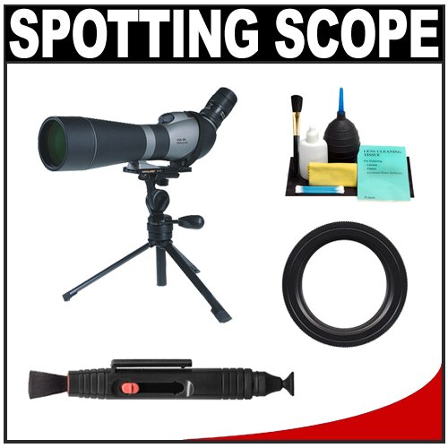 Vanguard VSH-88 20~80x80mm Zoom Spotting Scope + T-Mount + LensPen + Cleaning Kit for Nikon D40, D40x, D50, D60, D70s, D80, D90, D3000, D5000, D200, D300, D300s, D700, D2X, D3x, D3 Digital SLR Cameras