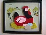 Vintage Child Guidance CHICKEN Magnetic Puzzle Plaque