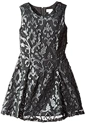 Girls Above the Knee Lace Cotton/Polyester  Dress