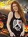 Halloween Funny Xray Skeleton Baby Boy Women Tank Top Medium Black
