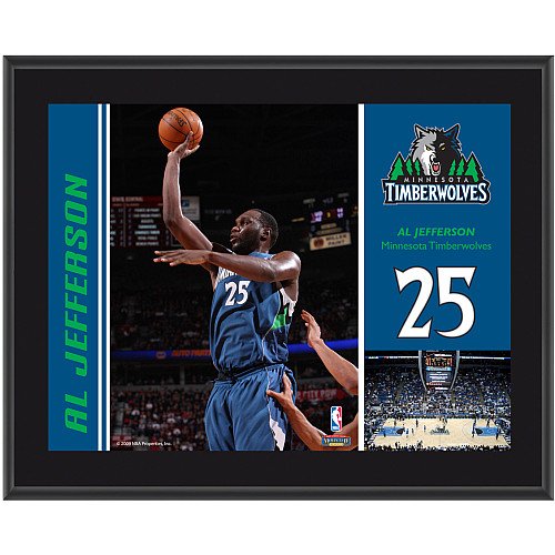 Mounted Memories Minnesota Timberwolves Al Jefferson 10X13 Sublimated Plaque