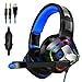 ZIUMIER Gaming Headset PS4 Headset, Xbox One Headset with Noise Canceling Mic & RGB Light, PC Headset with Stereo Surround Sound, Over Ear Headphones for PC, PS4, Xbox One, Laptop