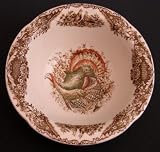 Johnson Brothers Woodland Turkey Wild Turkeys Thanksgiving Cereal Bowls, Set of 4