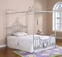 Powell Princess Rebecca Sparkle Silver Canopy Full Bed with P01 Frame Sold Separately
