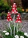 Metallic Toadstools - 3 set - Red/White Spots