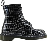 DOC Dr.Martens 1460 8 trous peinture Noir Argent Noir