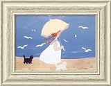 Mademoiselle Framed Canvas Art by Diane Ethier,17.9 in. x 13.9 in. Framed