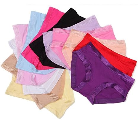 Hxxskt Women Sexy Candy Pure Color ladies underwear Pack Set (Large, 12 Colors)