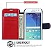 E LV Case for Galaxy S6 Active - Slim Case Cover PU Leather Flip Folio Wallet Case Cover for Samsung Galaxy S6 Active - RED/Black