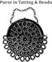 SILK PURSE IN TATTING & BEADS A Vintage 19th Century Pattern Download for KINDLE eBook Reader! (crochet tatted beaded bag handbag women girl teen fashion accessories e-book)
