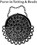 SILK PURSE IN TATTING & BEADS A Vintage 19th Century Pattern Download for KINDLE eBook Reader! (crochet tatted beaded bag handbag women girl teen fashion accessories e-book)