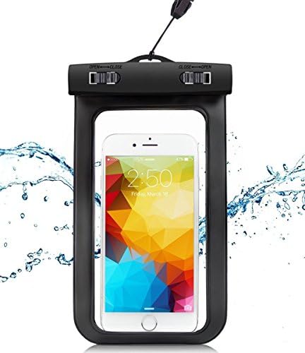 Waterproof Case, LITOYA Universal Cellphone Dry Bag for Apple iPhone Phone, Samsung Galaxy Phone, HTC LG Sony Nokia Motorola up to 6.0" diagonal (Black)