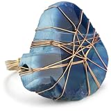 Vanessa Mooney Shelby Ocean Agate Wire-Wrapped Ring