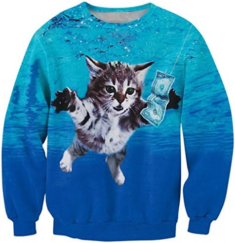 RushCarp Cute Animal Cat Printed Women Long Sleeve T-Shirts-C12S2