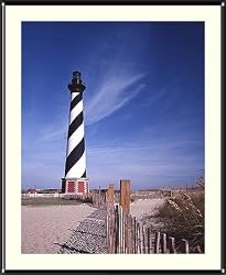 Cape Hatteras Light Photograph - Beautiful approx. 22"x26" Framed & Matted Photographic Print by Carol M. Highsmith