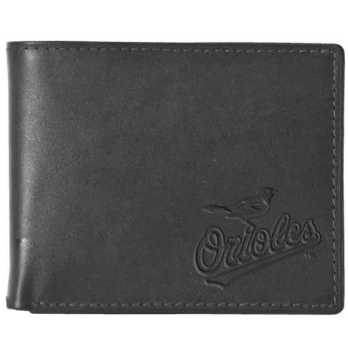 Pangea MLB Baltimore Orioles Black Leather Wallet