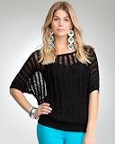 Scoop Neck Sweater Top - BLACK (S)
