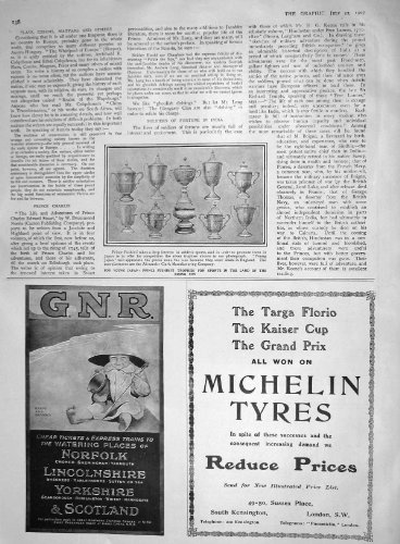 1907 PRINCE FUSHIMI JAPAN ATHLETICS SPORT CUPS MICHELIN