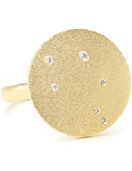 Ella Poe "Constellations" 14k Vermeil Libra Diamond Ring, Size 7