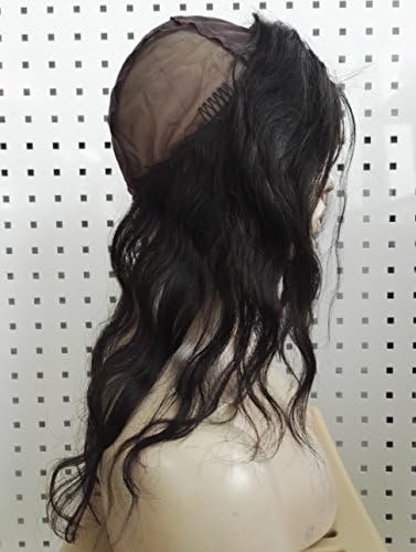 Arison Hair 360 Lace Band Frontal Body Wave Remy Human Hair Lace Frontals With Cap Natural Color(14 inch)