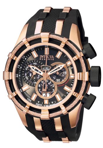 Invicta Men's 0196 Reserve Collection Bolt Chronograph Black Polyurethane Watch