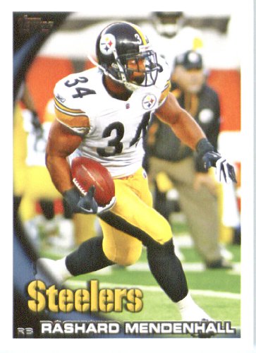 2010 Topps NFL Football Card # 277 Rashard Mendenhall - Pittsburgh Steelers - NFL Trading Card in a Protective ScrewDown Case!