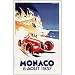 Monaco 8 Aout 1937, by George Ham-Framed 24x32 Canvas Art