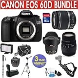 BRAND NEW CANON EOS 60D DIGITAL CAMERA BODY + CANON 18-55 IS LENS + SIGMA 7 ....