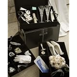 Wedding Keepsake Storage Chest with Three Velvet Covered Trays by Sterling Pear