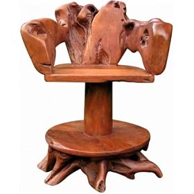 Teak Wood Root Bar Stool by Groovy Stuff Furniture