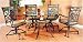 Antique Metal Finish Glass Table
