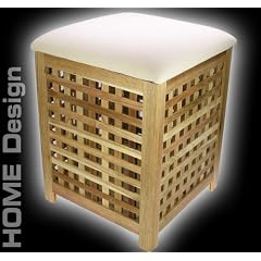 BAD Sitzbank W�schetruhe W�schekorb Walnuss Hocker Modell ELECSA 0330