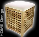 BAD Sitzbank W�schetruhe W�schekorb Walnuss Hocker Modell ELECSA 0330