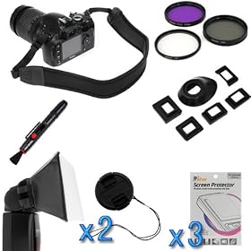 GTMax 10 Items Value 55mm Lens Accessories Bundle kit for Canon Nikon Pentax Olympus Fujifilm DSLR / SLR Cameras