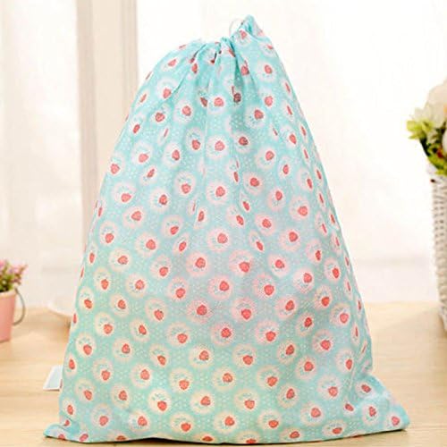 New Arrival Portable Storage Pouch with Drawstring Dust proof Shoes Clothes Bags Color:Sky Blue