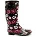 I Love Shoes Flat Snow Rain Buckle Wellies Wellington Knee High Boots “Luz”