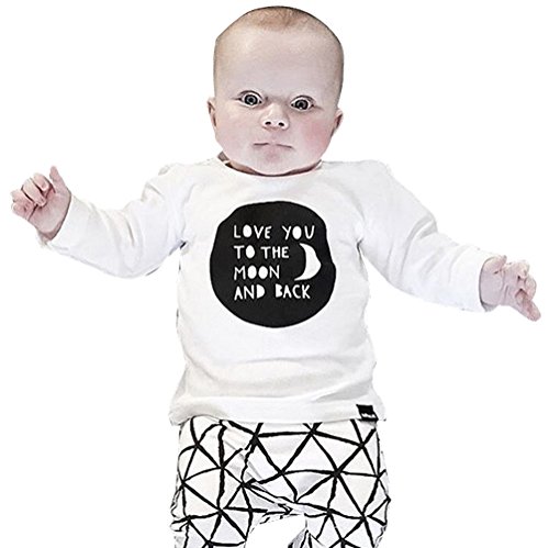 CANIS Baby Boy Soft Cotton long Sleeve Shirt Geometry Pants Newborn Outfit Clothes