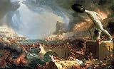 Art, Oil painting reproduction size 24x36 Inch, painting name: The Course of Empire Destruction, By Cole Thomas 