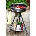STAINLESS STEEL ROUND CHARCOAL BBQ BARBECUE BARBEQUE. 4 COOKING HEIGHTS