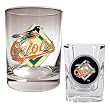 Baltimore Orioles MLB Rocks Glass & Square Shot Glass Set - Primary Logo