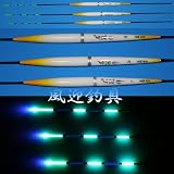 B1018★3点灯 高輝度 へら釣用 電気浮子(電気ウキ/電子浮き/ナイターウキ) 3本セット★ 電池 2本付！の画像