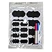 40 Packs Reusable Chalkboard Labels Stickers by Beeasy with 2 Erasable Liquid Chalk Marker ( White & Pink) for Office Home Kitchen's Jars Canisters and Storage