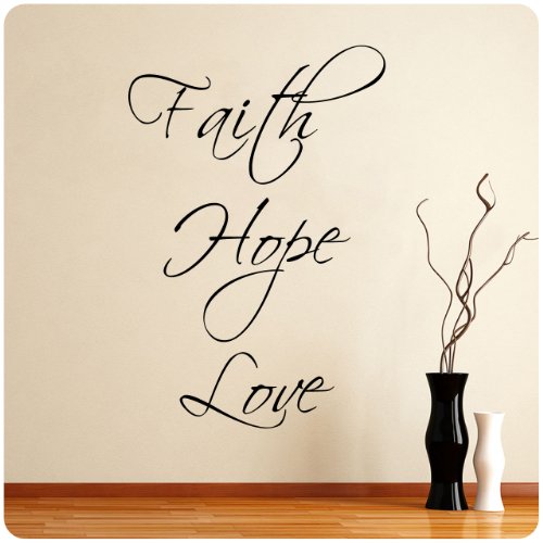 Faith Hope Love Wall Decal Decor Words Large Nice Sticker Laura J