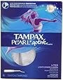 Tampax Pearl Plastic,  Lites/Light Absorbency,  Unscented Tampons, 18 Count